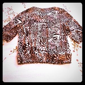 Gorgeous BLACK AND TAN ((gold) Top